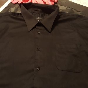💥5 for $25💥Men's Dress Shirt 2XL 18-18.5 Black